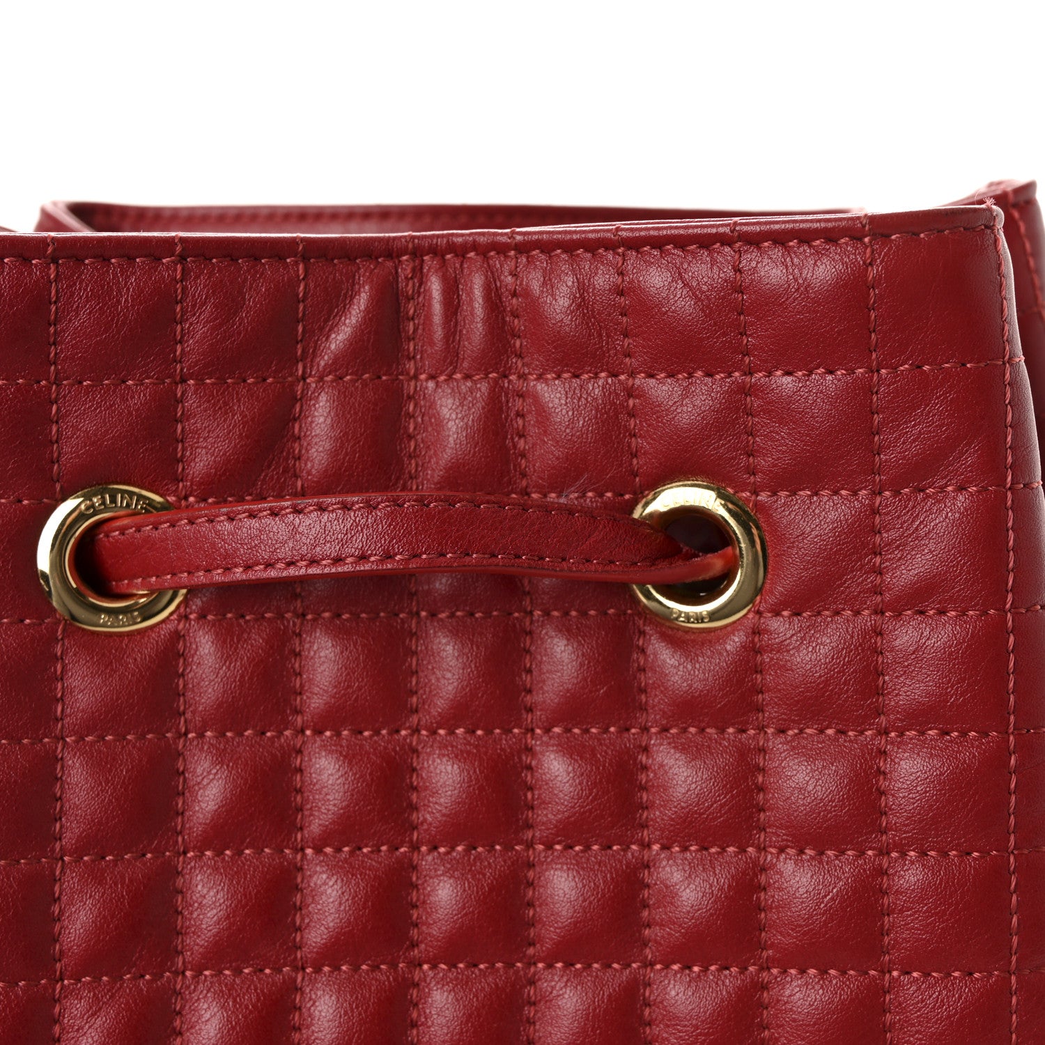 Celine Calfskin Quilted Small C Backpack Red 7 of 9