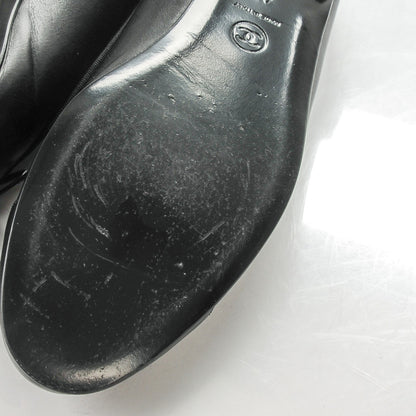 Chanel Lambskin Cap Toe CC Ballerina Flats 42 Black 9 of 11