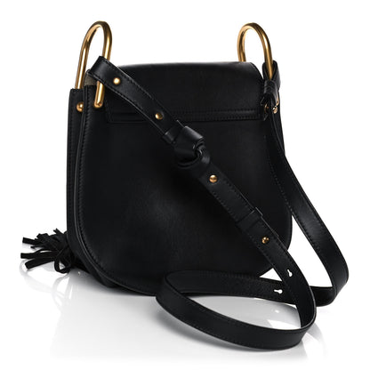 Chloe Calfskin Small Hudson Fringe Shoulder Bag Black 2 of 10