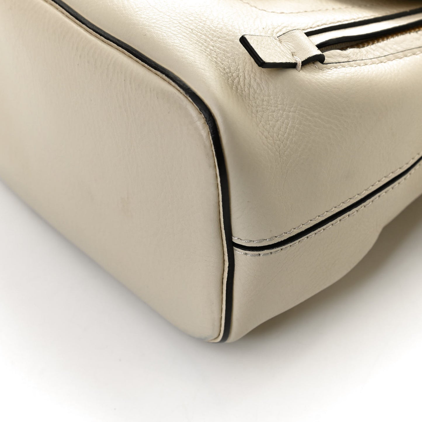 Suede Calfskin Mini Faye Backpack Off White