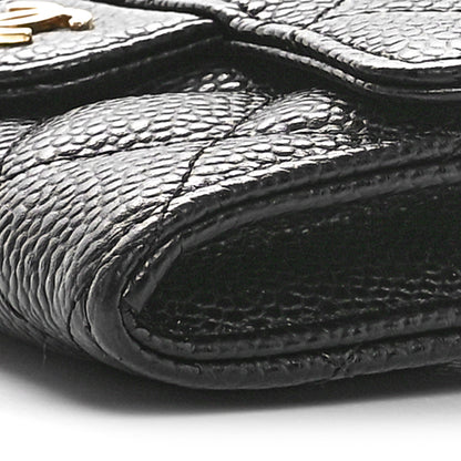 Chanel Caviar Quilted Flap Card Holder Wallet Black 10 of 11