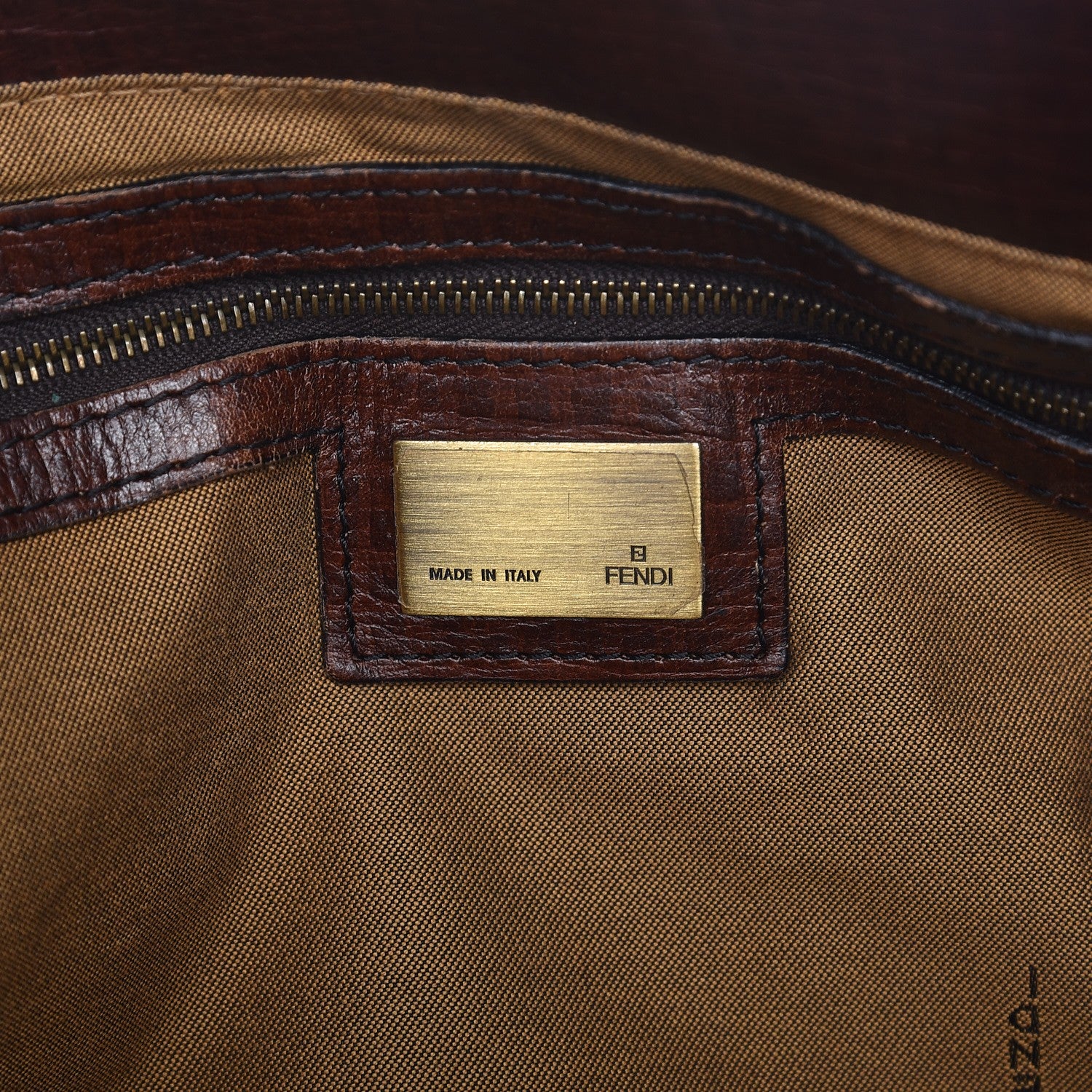 Fendi Velvet Zucca Bag De Jour Tobacco 6 of 13