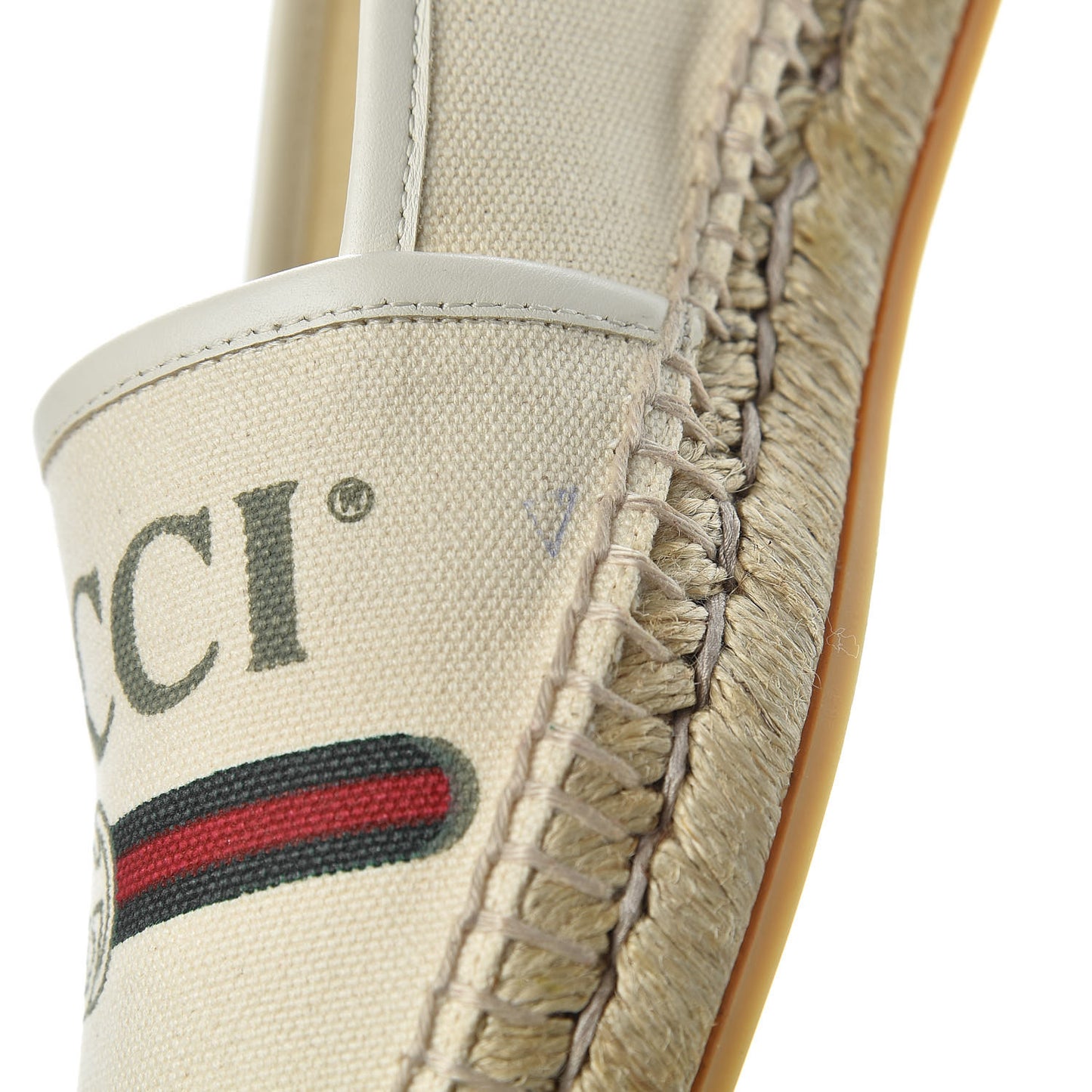 Canvas Logo Espadrilles 39.5 Greggio White