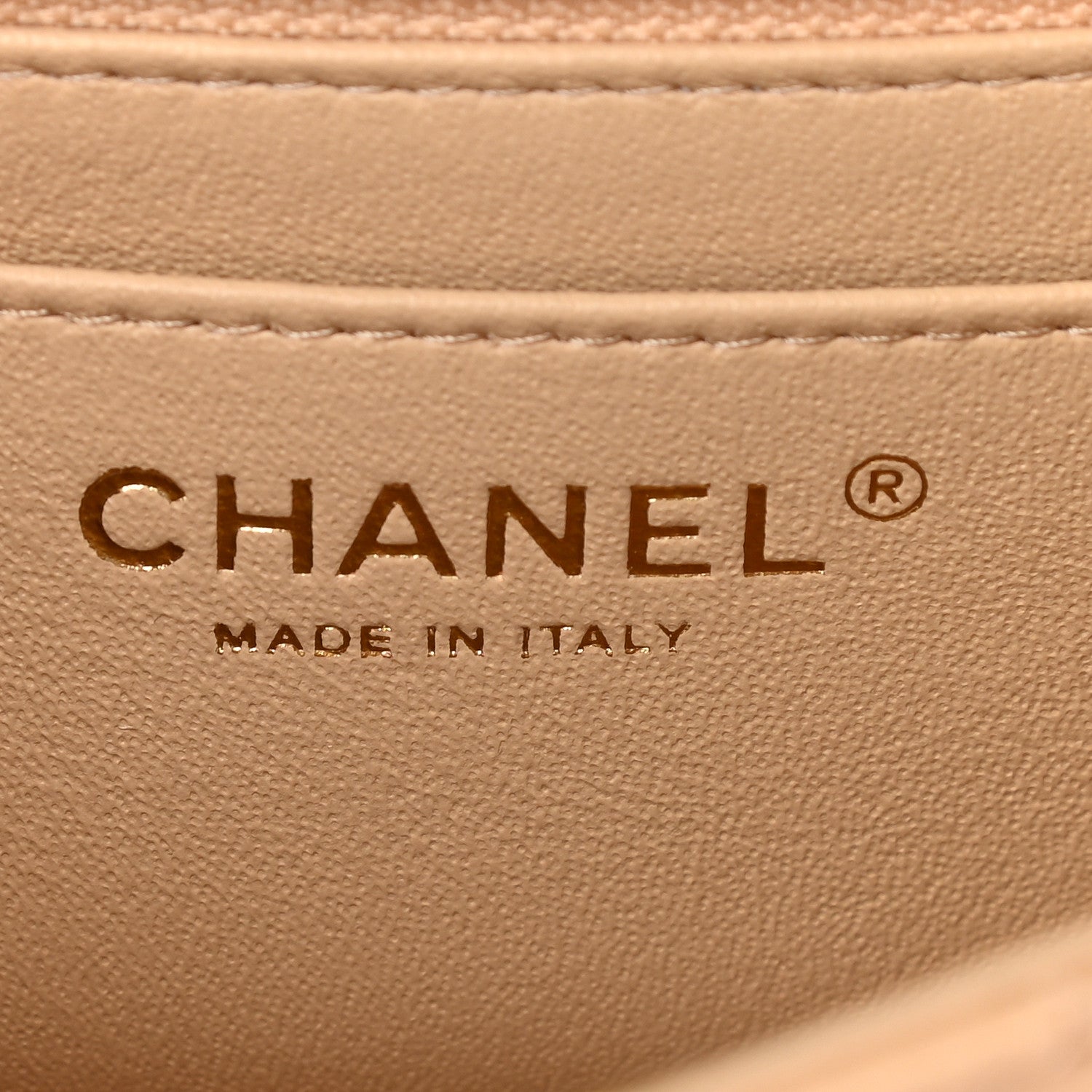 Chanel Lambskin Quilted Mini Rectangular Flap Beige 6 of 9