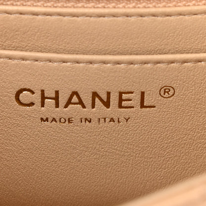Chanel Lambskin Quilted Mini Rectangular Flap Beige 6 of 9