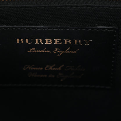 Burberry Grainy Calfskin House Check Medium Banner Tote Tan 7 of 12