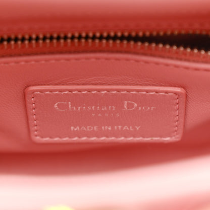 Christian Dior Calfskin Flower Charm Embellished Mini Lady Dior Pink 6 of 10