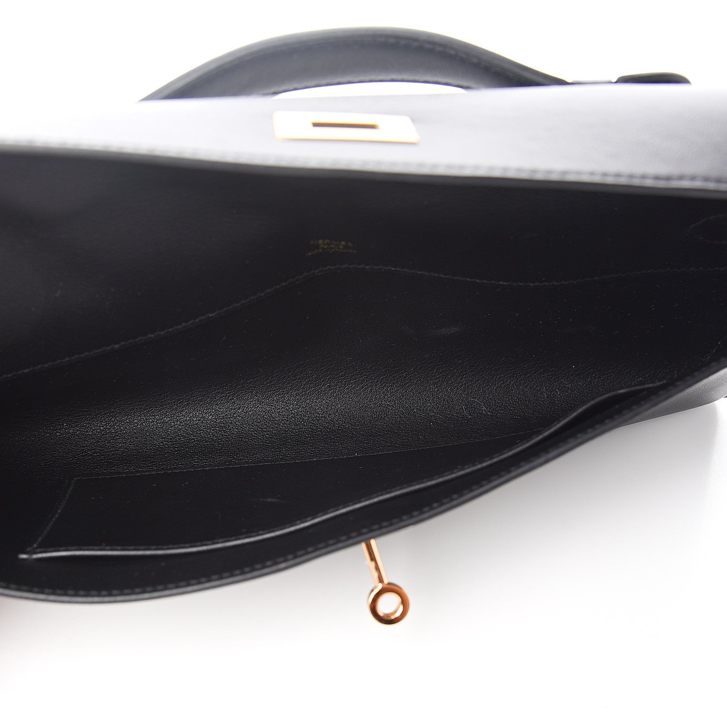Hermes Swift Kelly Cut Clutch Pochette Black 4 of 9