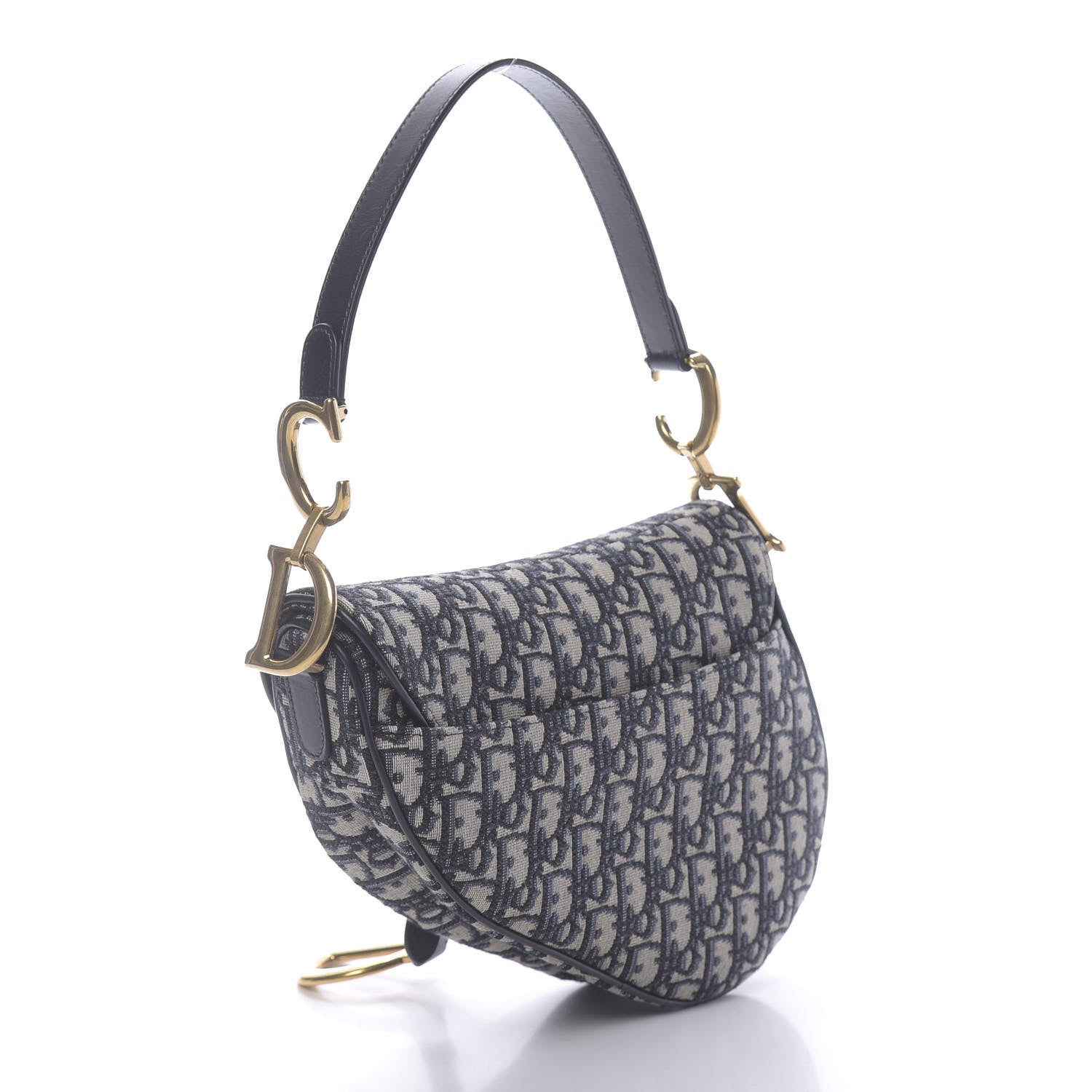 Christian Dior Oblique Saddle Bag Blue 3 of 11