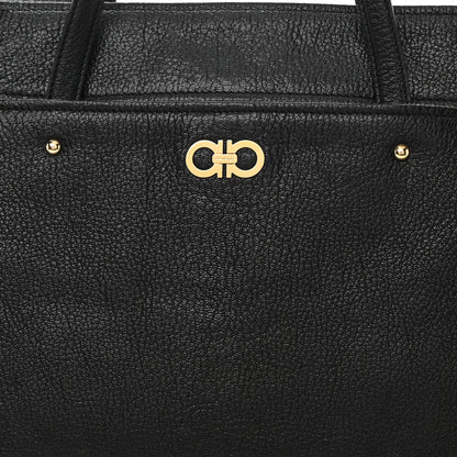Salvatore Ferragamo Goatskin Large Mika Tote Black 7 of 10