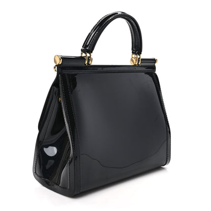 Dolce & Gabbana Patent Medium Miss Sicily Satchel Black 3 of 8