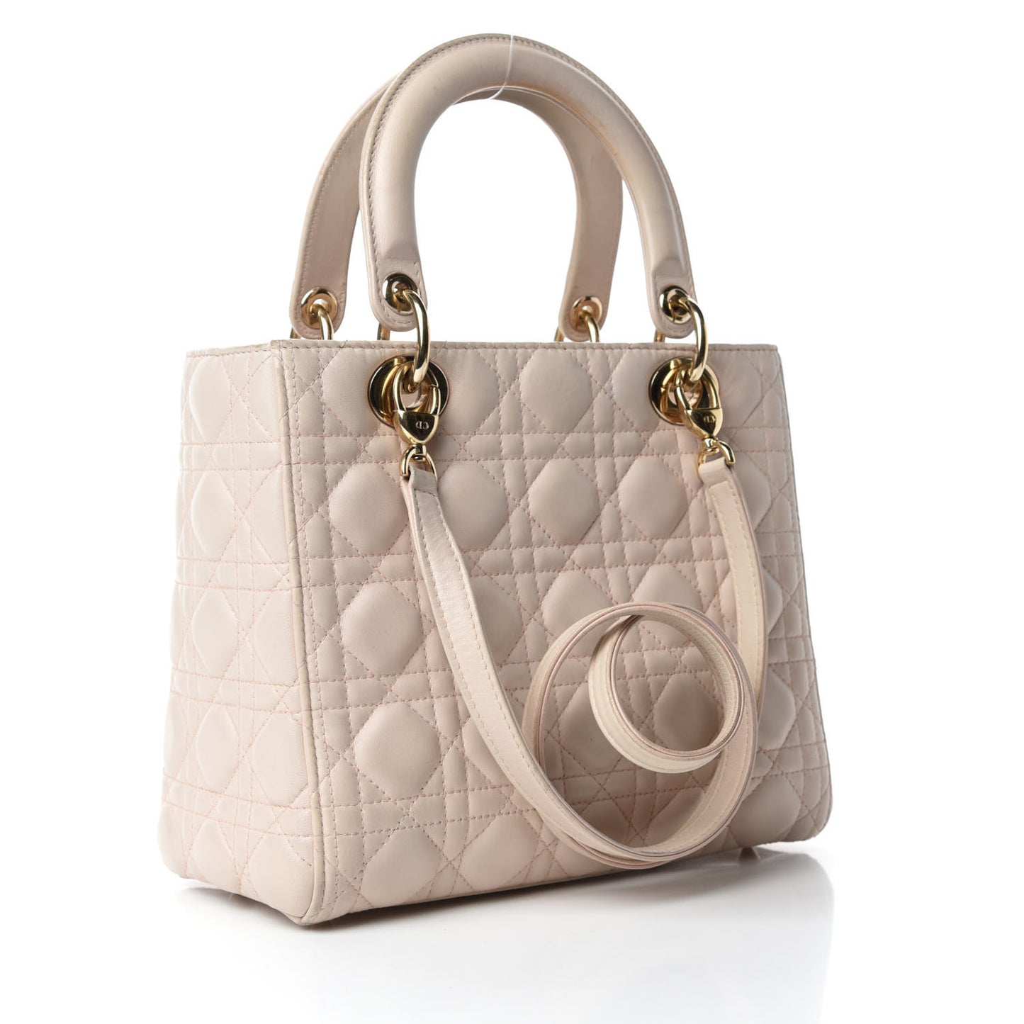 Lambskin Cannage Medium Lady Dior Light Pink