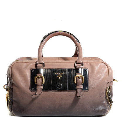 Prada Glace Calf Zippers Plaque Boston Fumo Sfumato 1 of 10