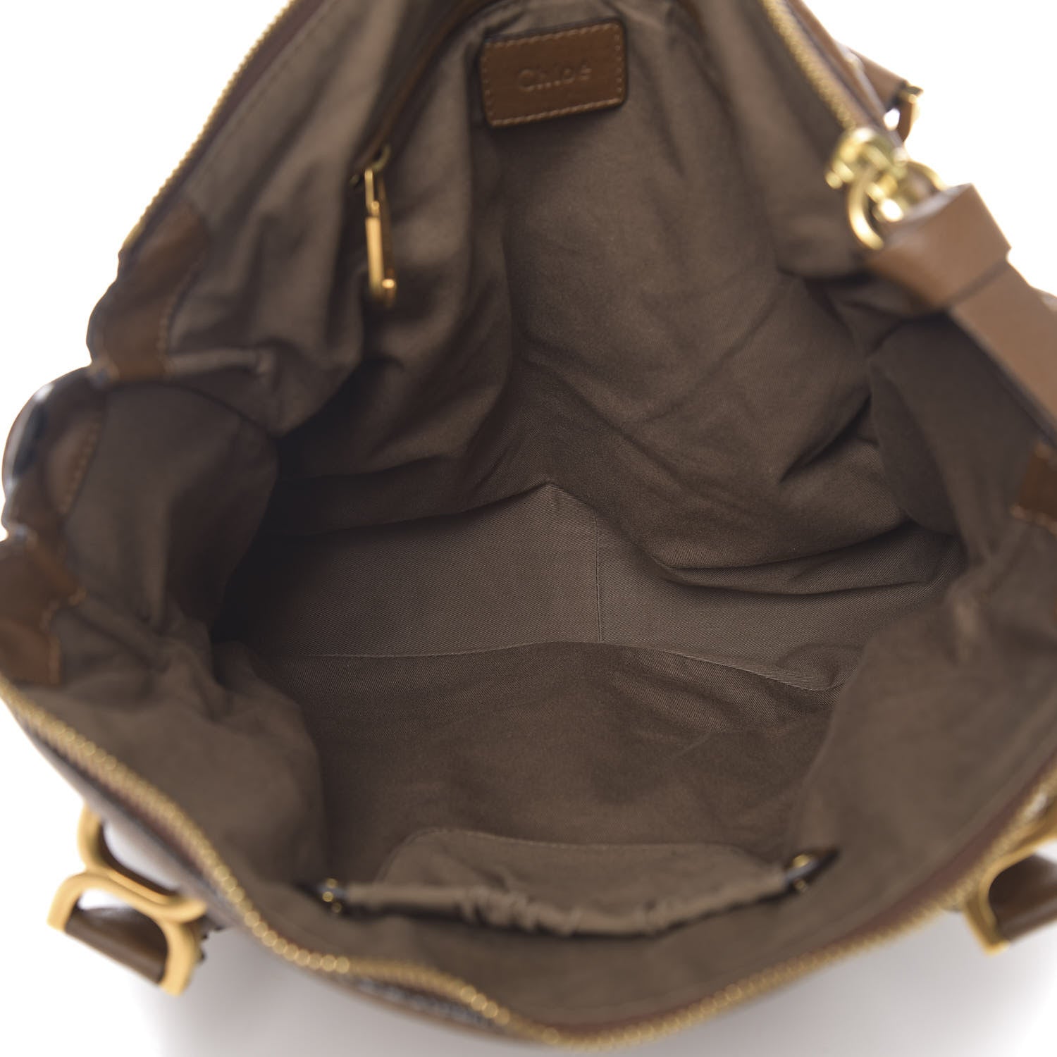 Chloe Calfskin Large Marcie Satchel Barbour Khaki 4 of 8