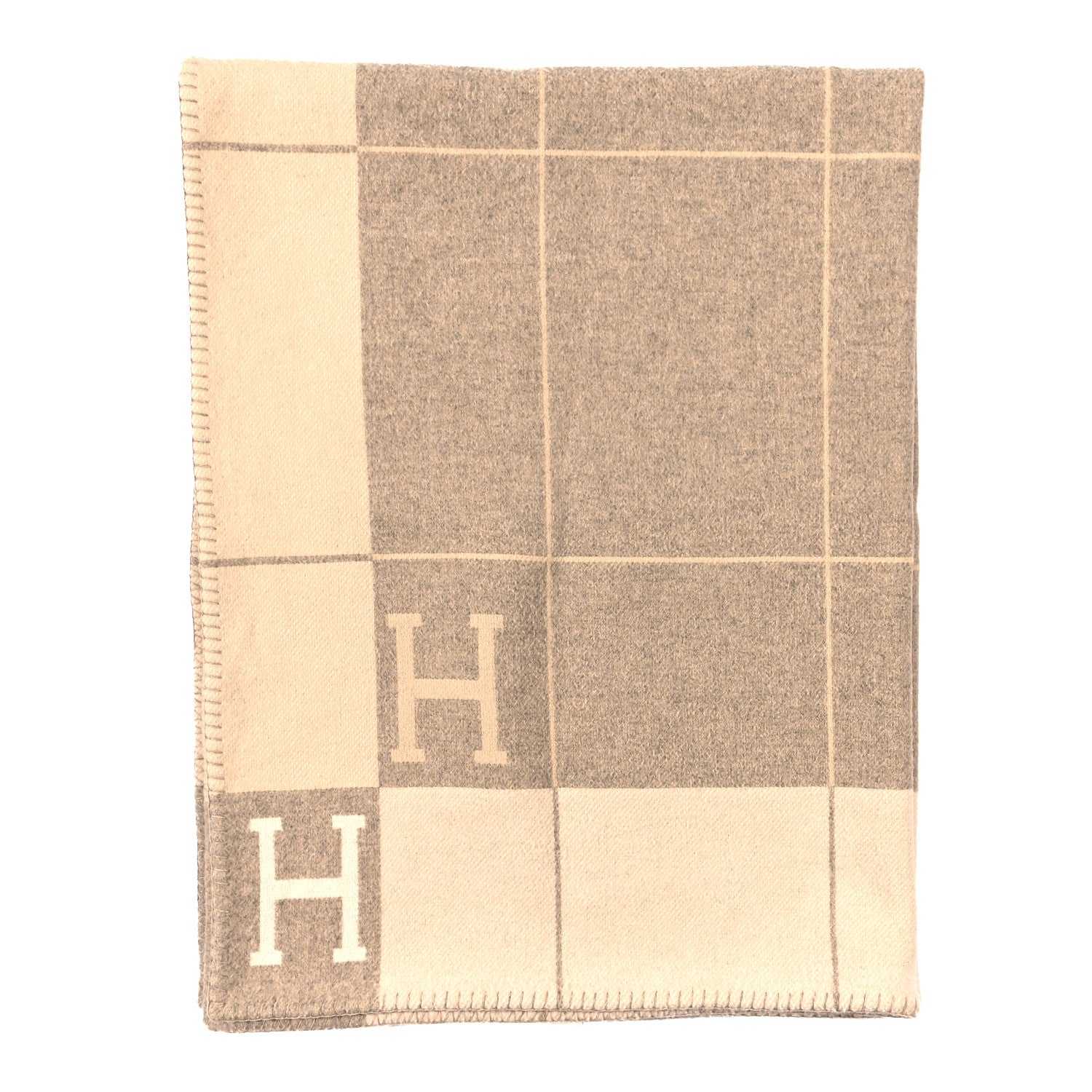 Hermes Wool Cashmere Avalon III Blanket Coco Camomille 2 of 3