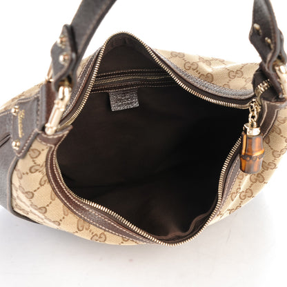 Gucci Monogram Bamboo Horsebit Hobo Dark Brown 6 of 8