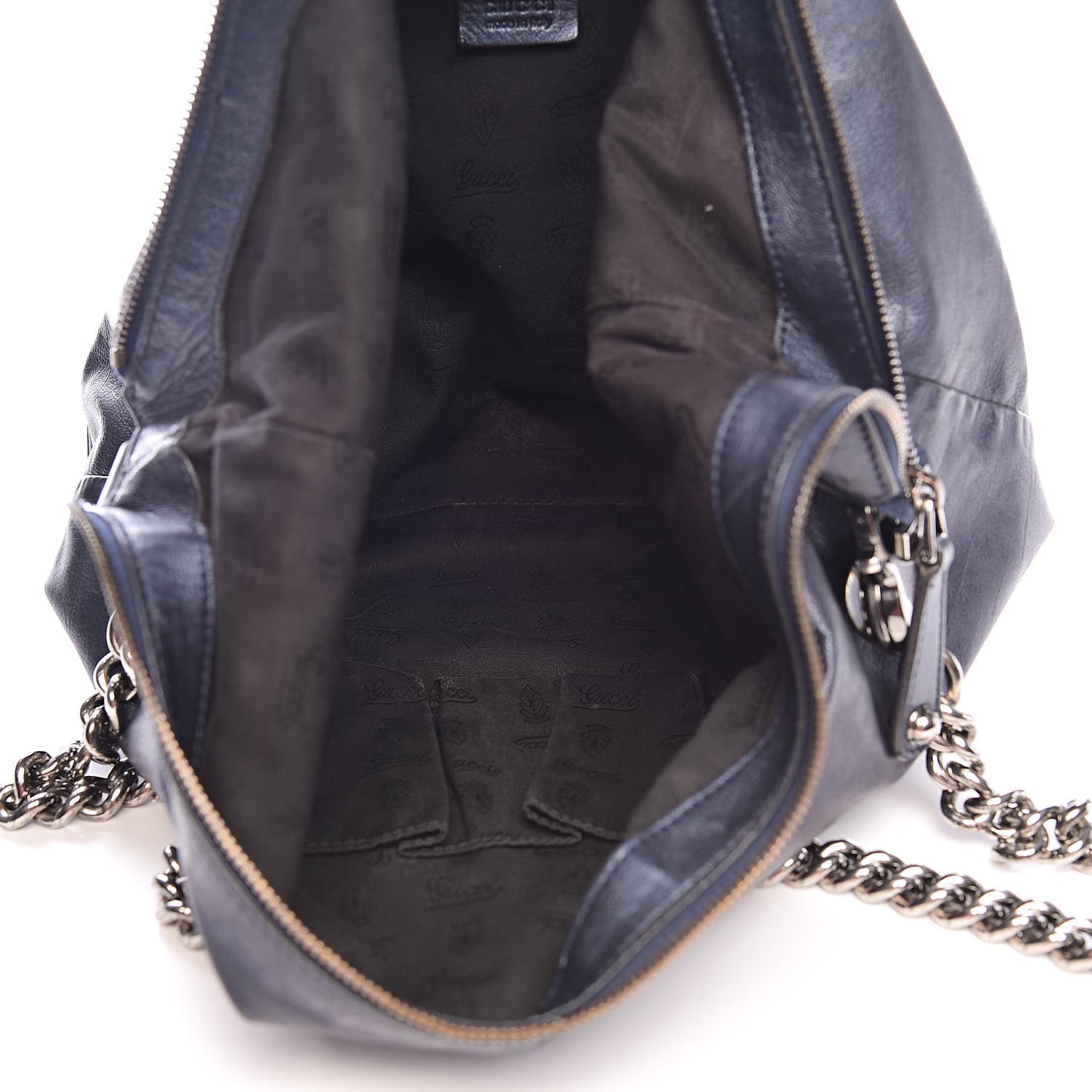 Metallic Calfskin Medium Galaxy Hobo Navy