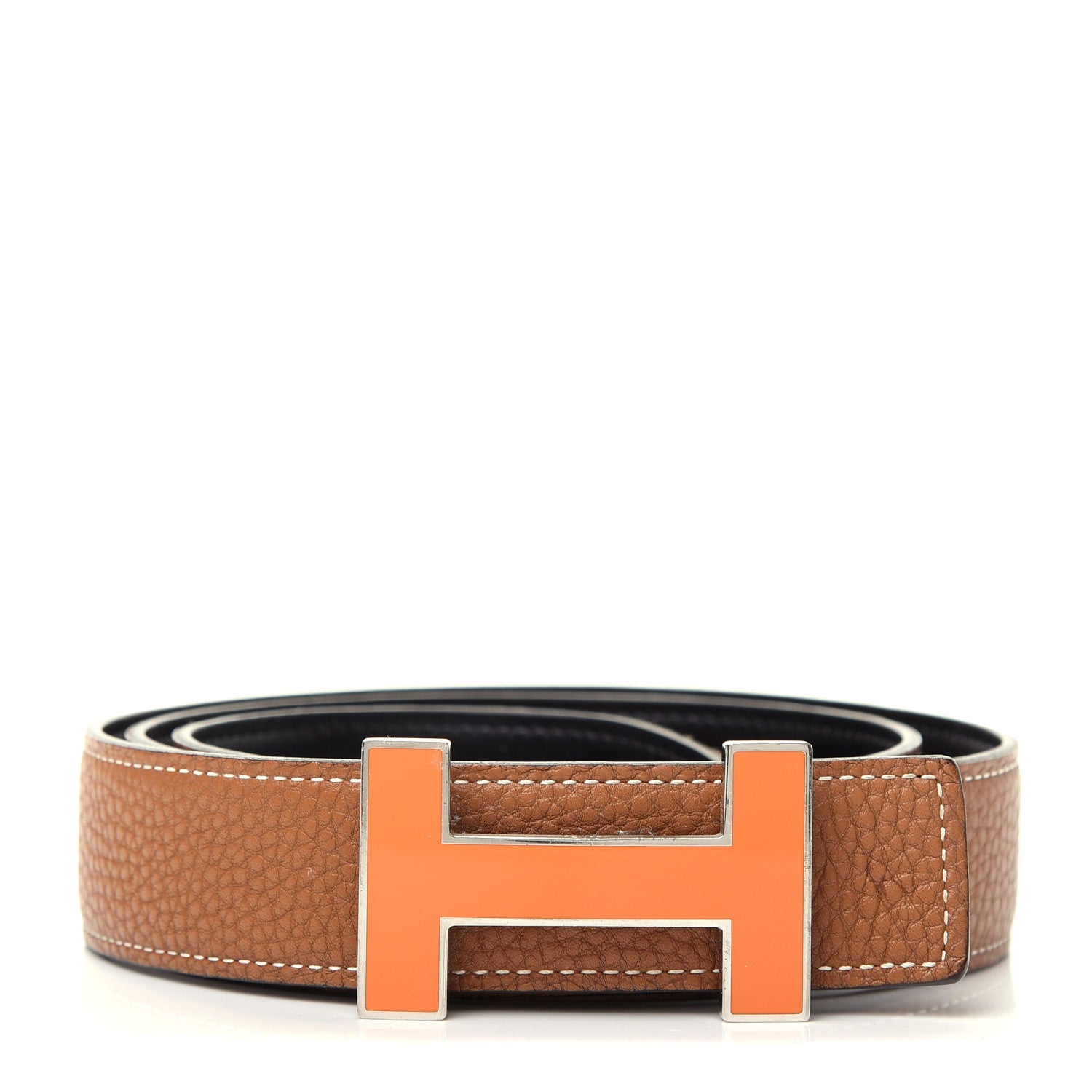 Hermes Swift Togo 32mm Quizz H Belt 90 Gold Black 1 of 7