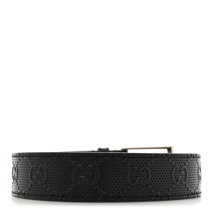 Gucci Calfskin GG Tennis Embossed Double G 40mm Belt 90 36 Black 2 of 4
