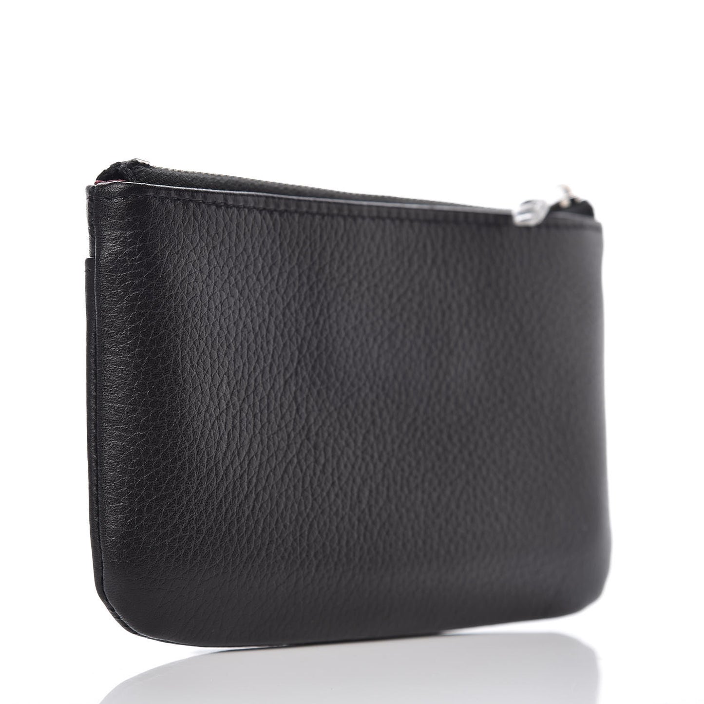 Grained Calfskin Small Neo Executive Cosmetic Case Black