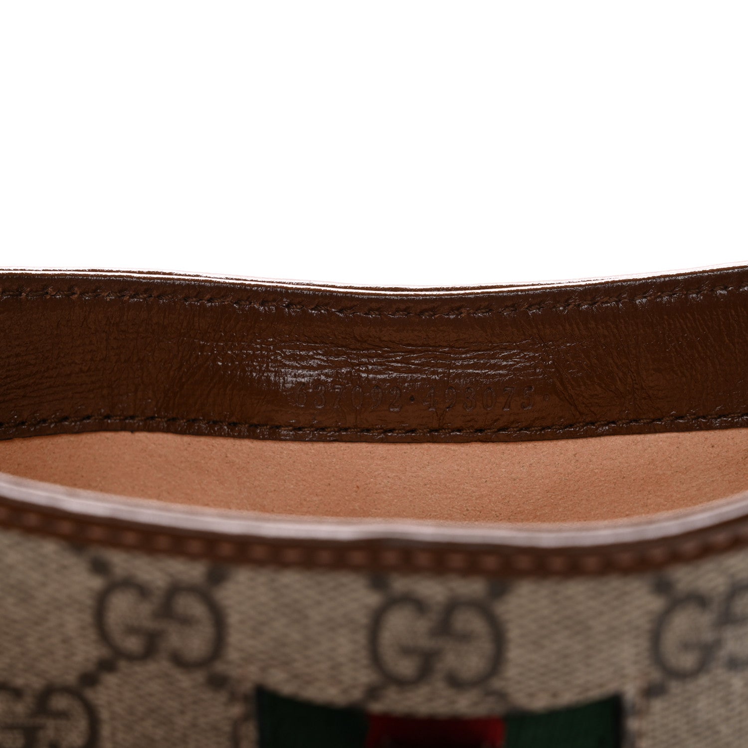 Gucci GG Supreme Monogram Azalea Calfskin Web Mini Jackie 1961 Hobo Beige Ebony Brown Sugar 7 of 12