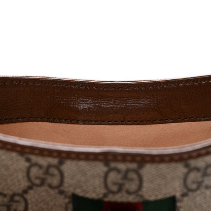 Gucci GG Supreme Monogram Azalea Calfskin Web Mini Jackie 1961 Hobo Beige Ebony Brown Sugar 7 of 12