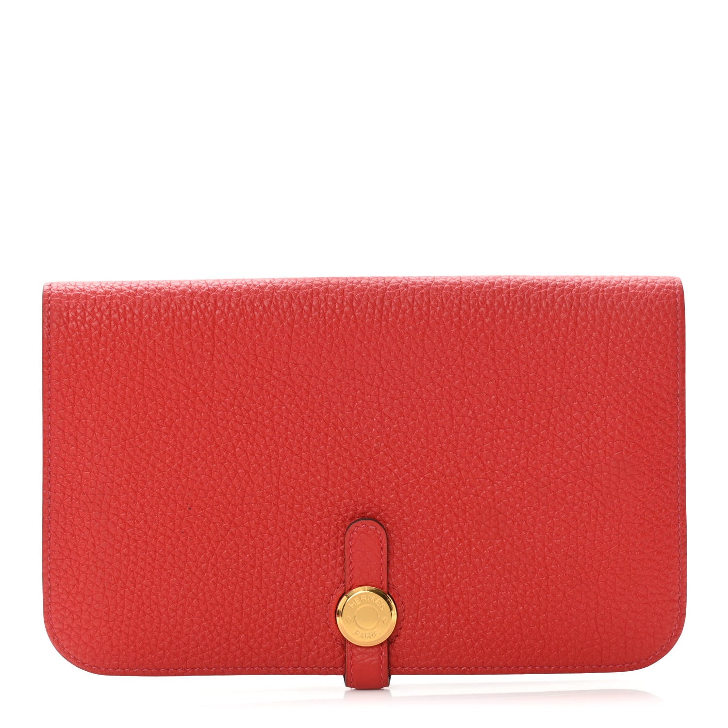 Hermes Togo Dogon Duo Wallet Rouge Casaque 1 of 11