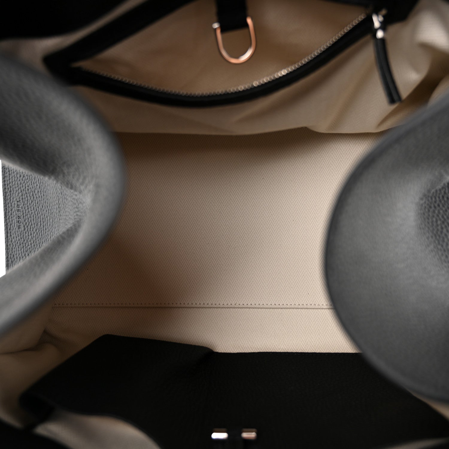 The Row Matte Grained Calfskin Soft Margaux 15 Black 5 of 9