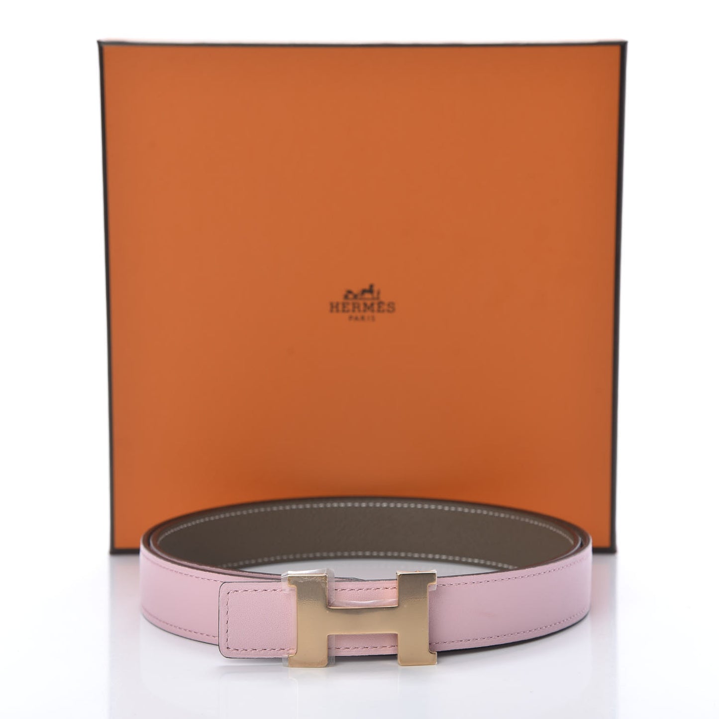 Epsom Swift 24mm Constance H Belt 85 Rose Sakura Etoupe