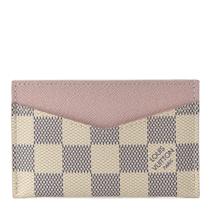 Louis Vuitton Damier Azur Daily Card Holder Rose Ballerine 1 of 7
