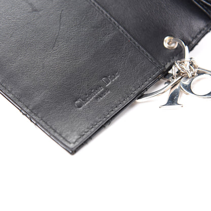 Christian Dior Patent Cannage Rendezvous Wallet Black 6 of 7