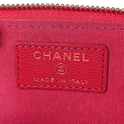 Chanel Caviar Camellia Embossed Key Holder Case Fuchsia 6 of 7