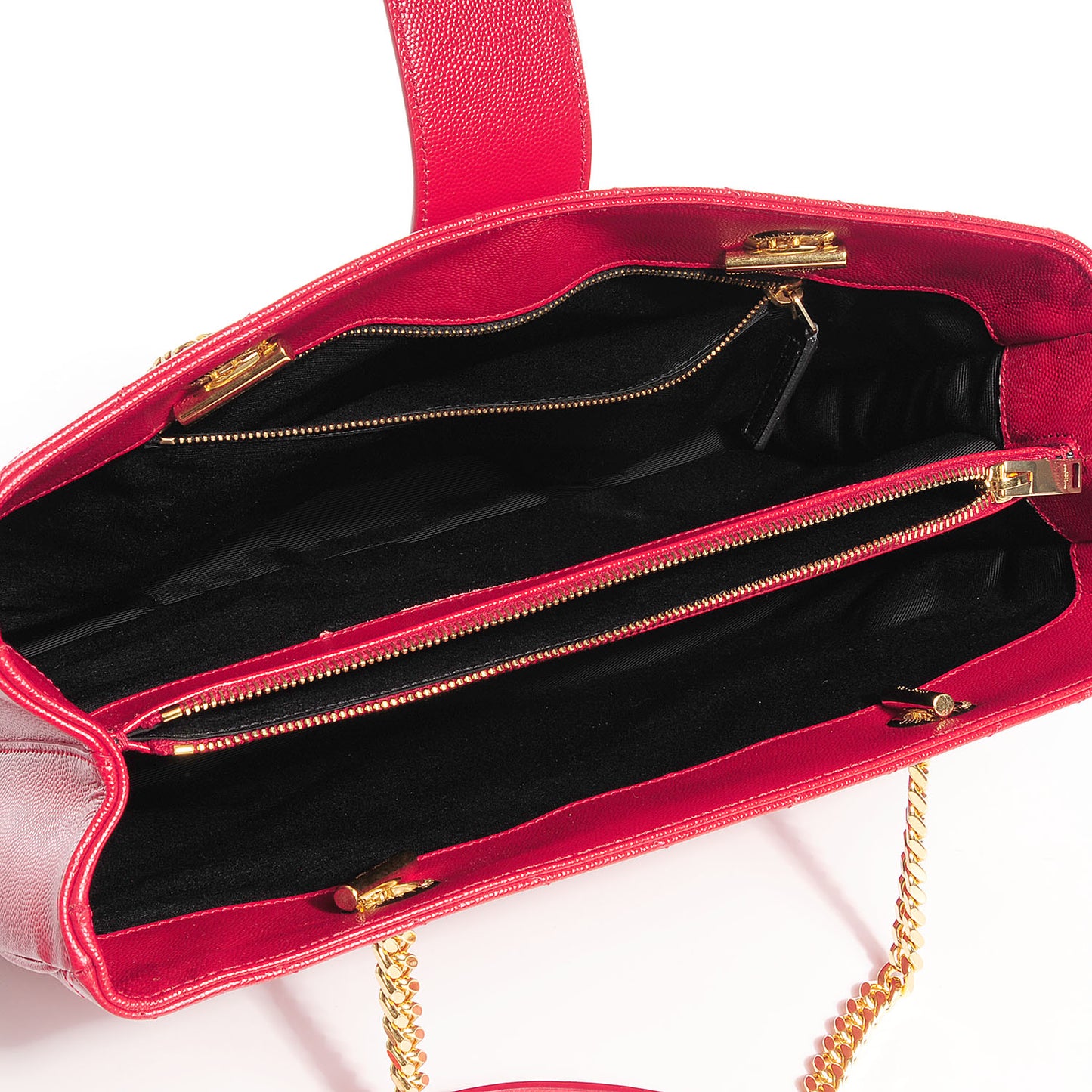 Grain De Poudre Matelasse Chevron Monogramme Shopping Bag Lipstick