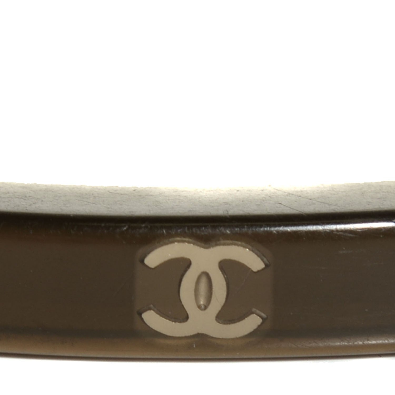 Chanel Resin CC Bangle Black 5 of 6