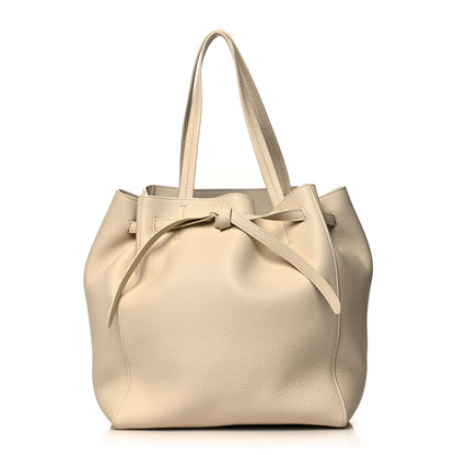 Celine Soft Grained Calfskin Small Belt Cabas Phantom Vanilla 1 of 9