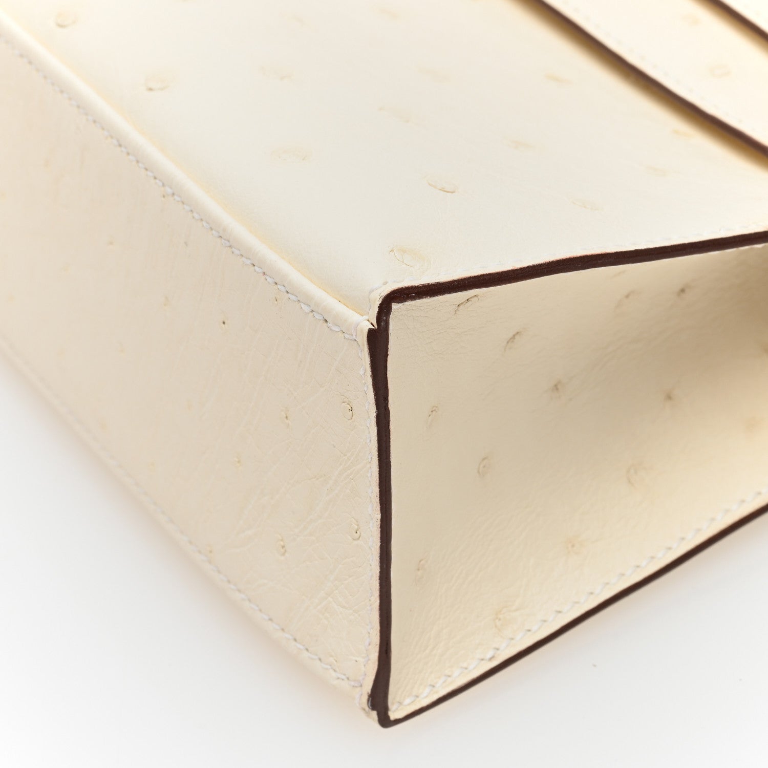 Hermes Ostrich Kelly Pochette Clutch Nata 9 of 10