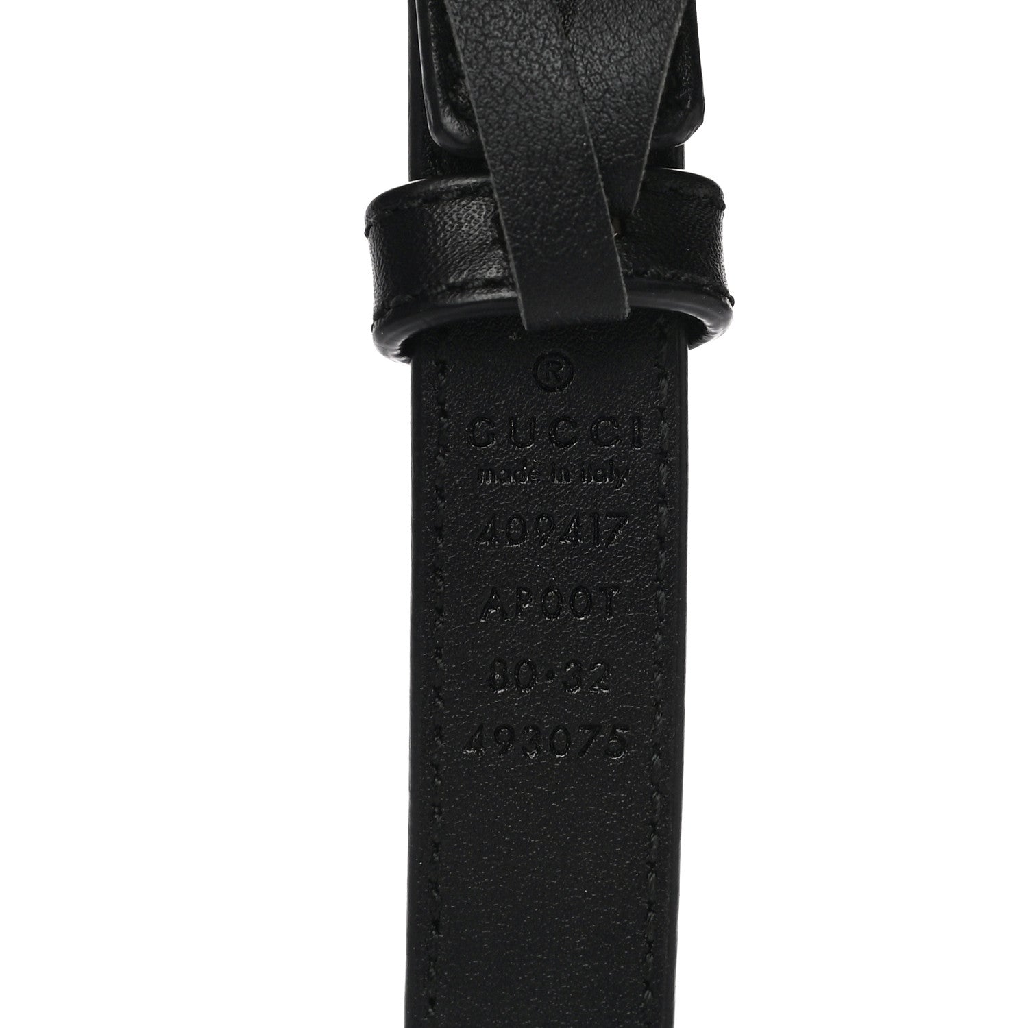 Gucci Calfskin Double G 20mm Belt 80 32 Black 3 of 10