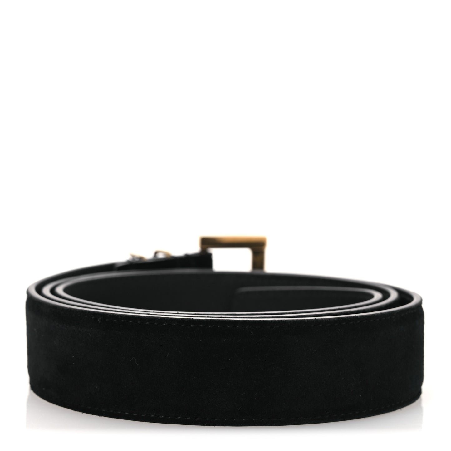 Suede Calfskin Monogram Square Buckle Belt 90 36 Black