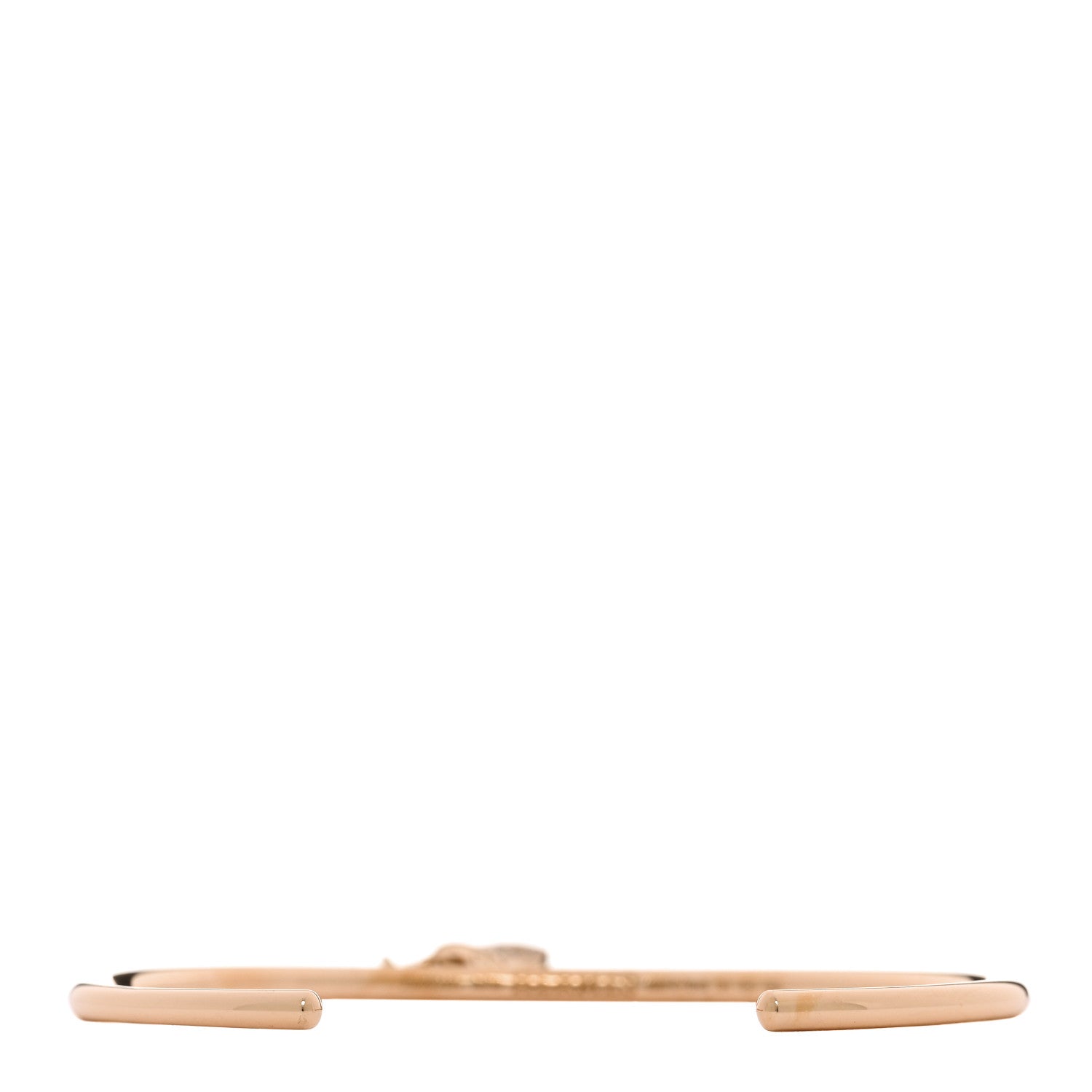 Hermes 18K Rose Gold Diamond Kelly Clochette Cuff Bracelet SH 2 of 4