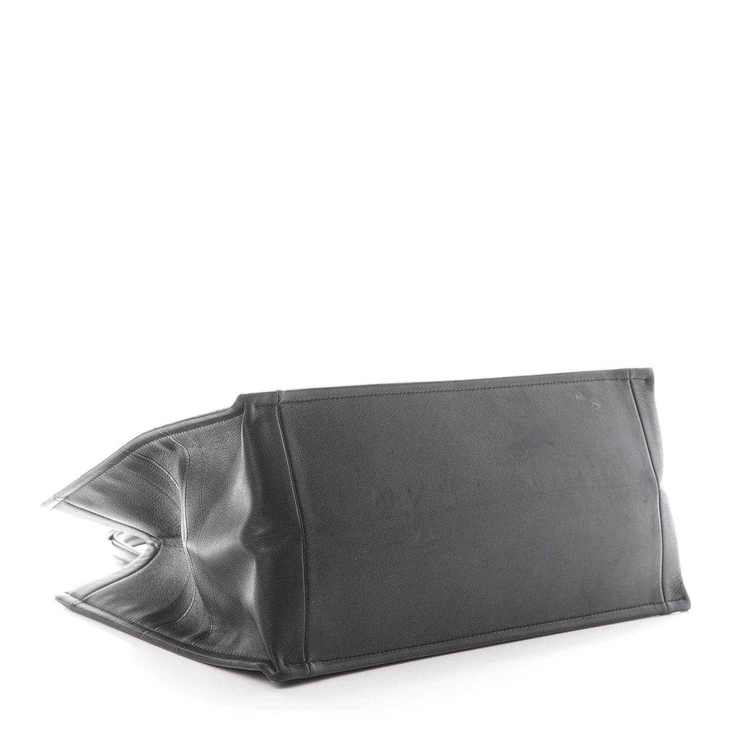 Calfskin Embossed Medium Book Tote Black
