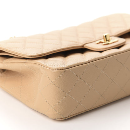 Chanel Caviar Quilted Medium Double Flap Beige Clair 6 of 11