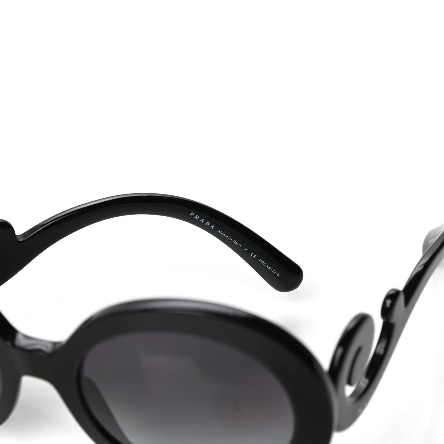 Prada Baroque Sunglasses SPR 27N Black 6 of 8