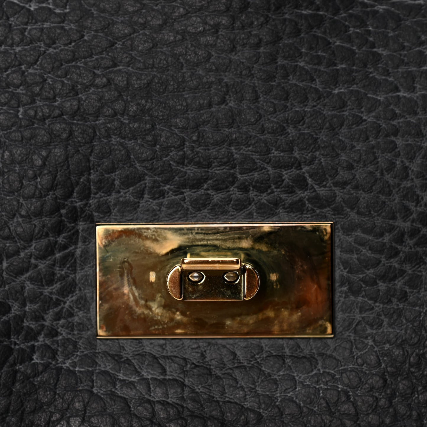 Grained Calfskin Sally Clutch Black