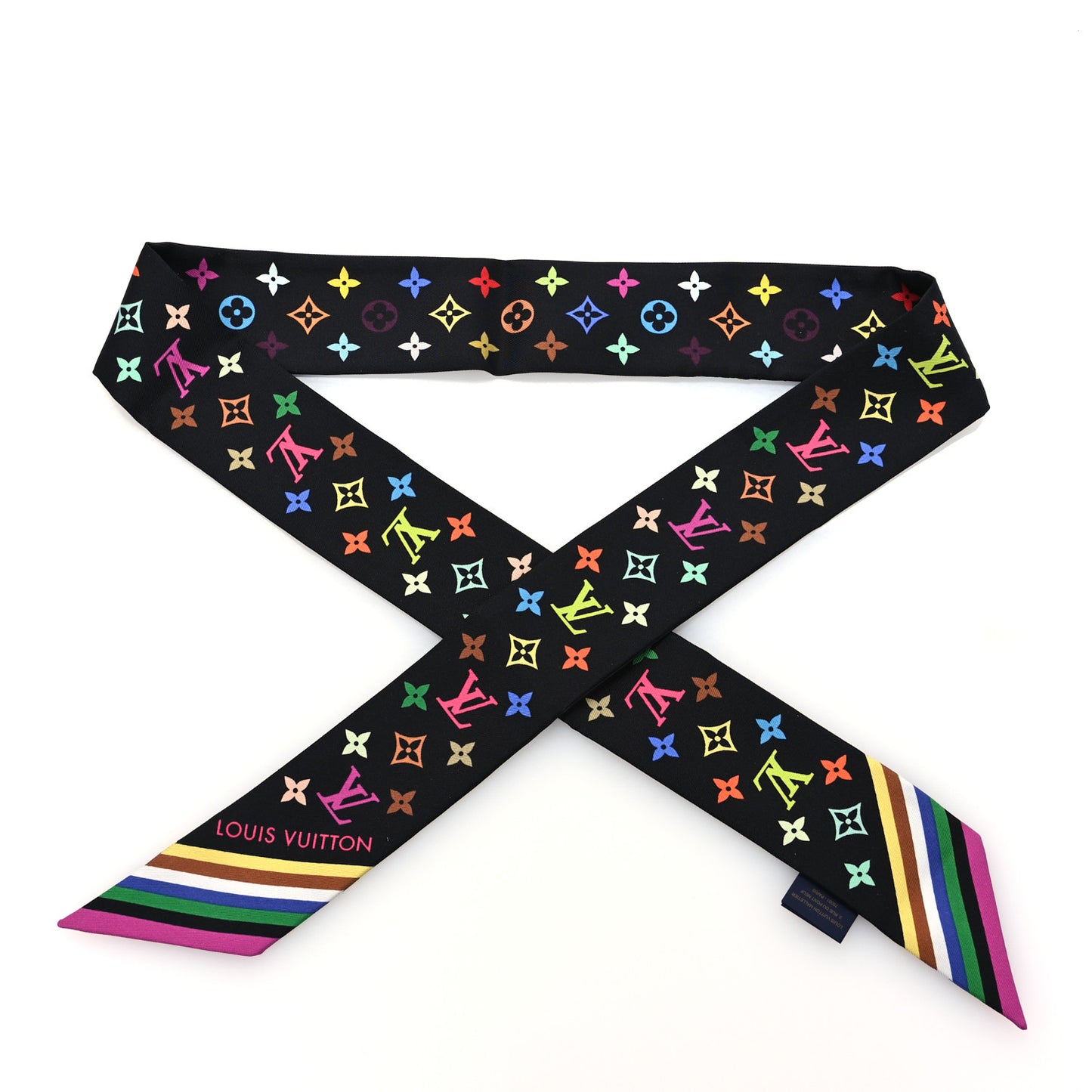 LV X TM Silk Monogram Multicolor BB Bandeau Black