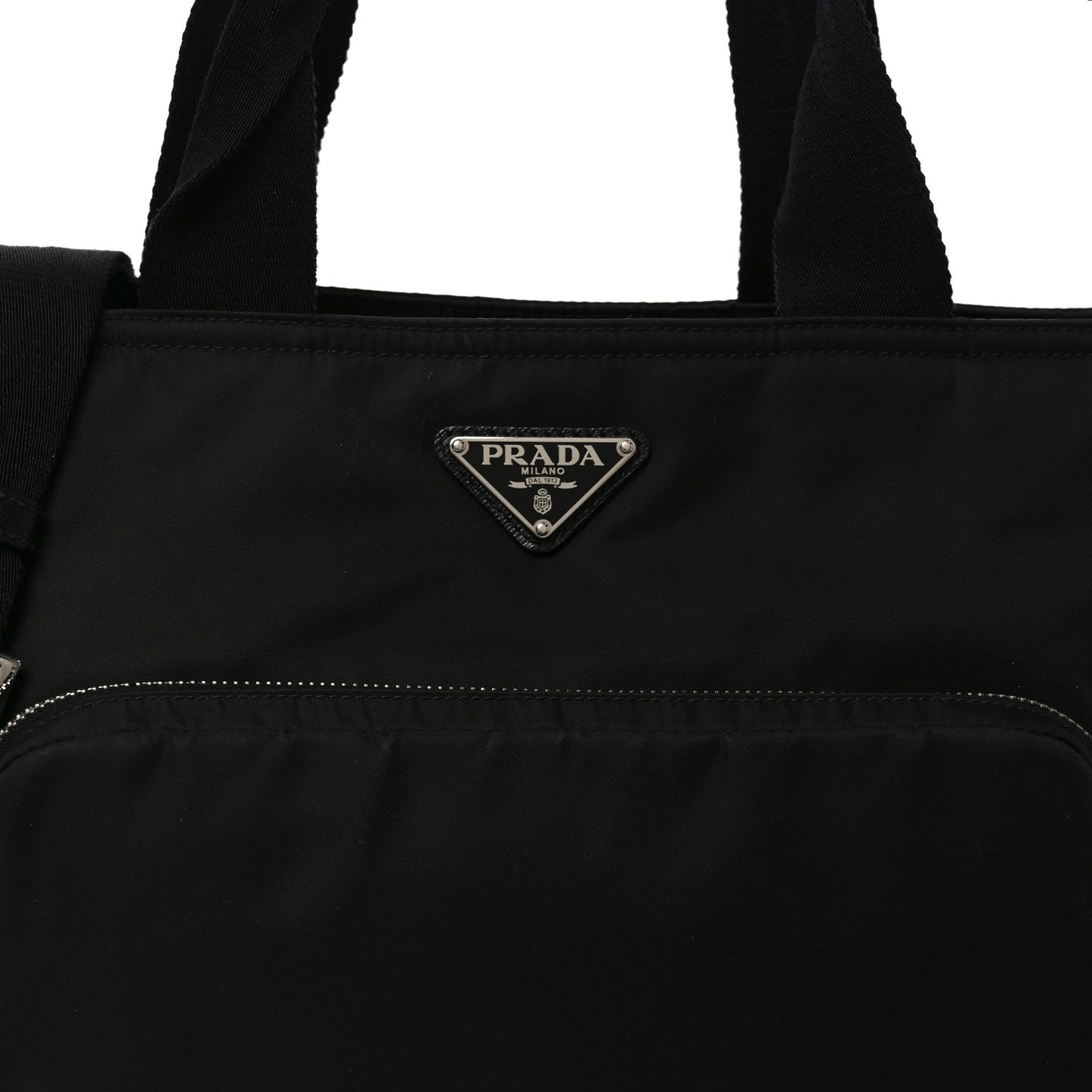 Nylon Vela Baby Bag Black