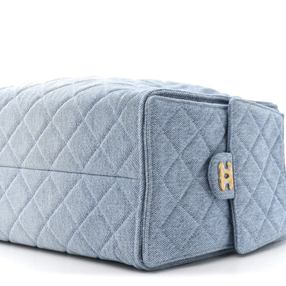 Chanel Washed Denim Quilted Medium Chanel 25 Handbag Blue 19 of 21