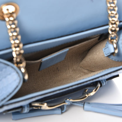 Gucci Soft Microguccissima Mini Emily Chain Shoulder Bag Mineral Blue 5 of 9