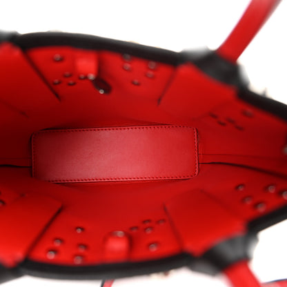 Christian Louboutin Calfskin Loubinthesky Spikes Mini North South Cabata Tote Black 5 of 10