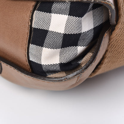 Burberry Vintage Leather House Check Medium Creighton Hobo Dark Stone 26 of 28