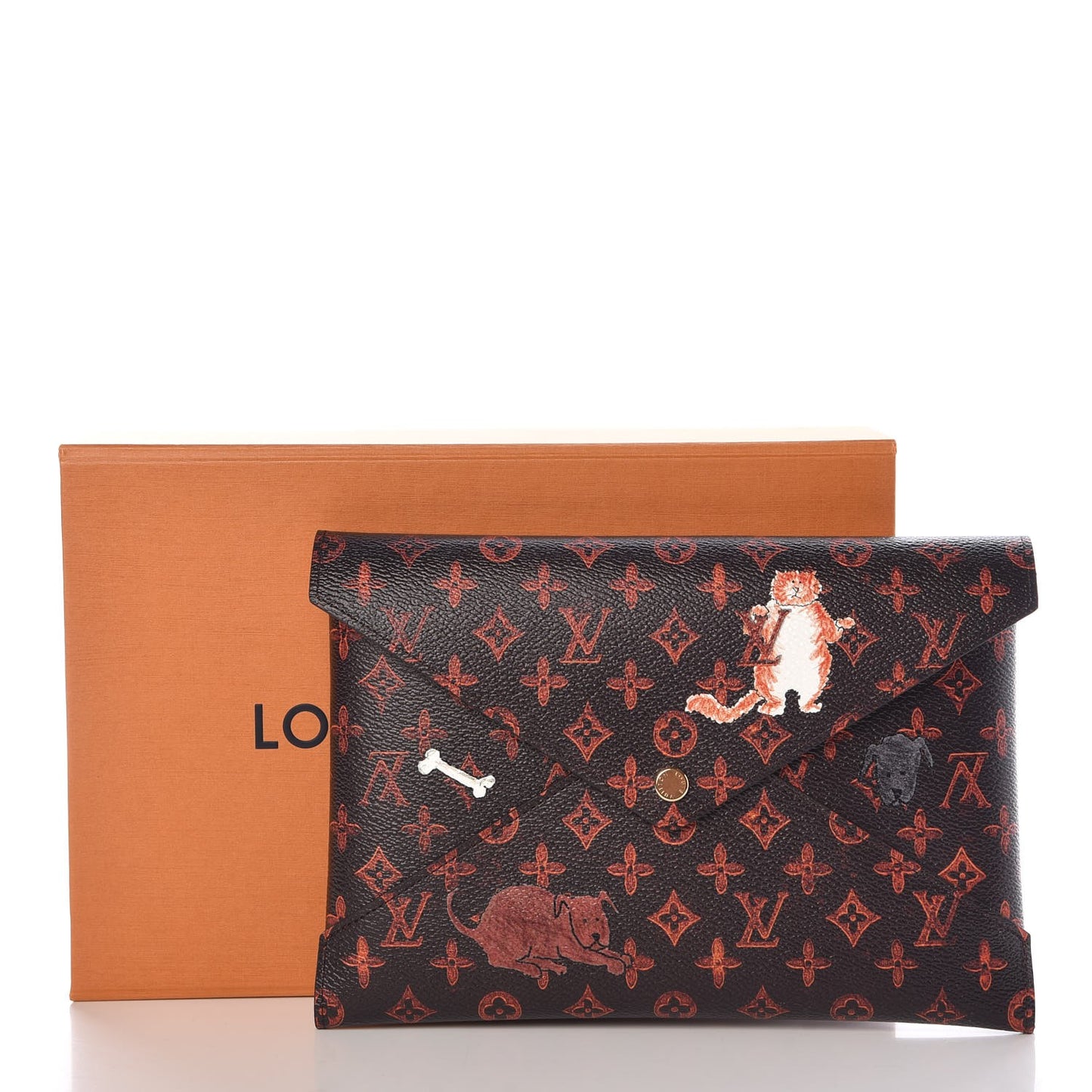 Catogram Kirigami Pochette Set Marron White Black